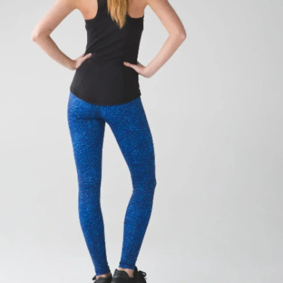 Lululemon Wunder Under Pant III Samba Snake Kayak Blue Hero Blue size 4 - Picture 9 of 9